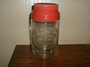 Vintage Maxwell House Coffee Jar Anchor Hocking Glass Embossed