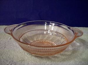 Anchor Hocking Glass Co Pink Depression "Coronation" Berry Bowl