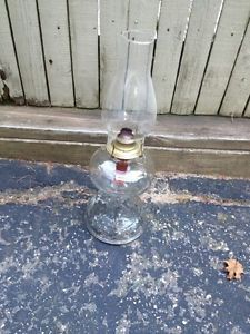 EAPC Early American Prescut Anchor Hocking Glass Crystal Oil Lamp Star of David