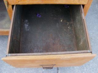 Antique Hoosier Style Kitchen Cupboard Cabinet Copper Counter Slag Glass Doors