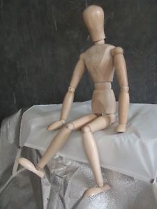 Articulated Movable Wood Peoople Person Mini Manikin Mannequin Model Art Supply