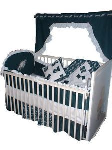 Custom Made Baby Nursery Crib Bedding Set Made w Philadelphia Eagles New