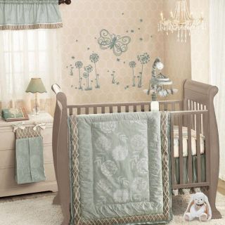 Lambs Ivy 7 Piece Baby Nursery Crib Bedding Set Tiffany Includes Mobile New