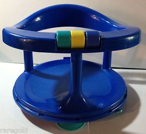 Safety 1st Bathtub Baby Bath Seat Swivel Blue Chair Ring w Suction Cups Infant