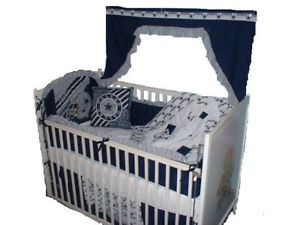 Baby Nursery Crib Bedding Set w Dallas Cowboys Fabric