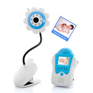 Baby Monitor Night Vision AV Out Flower Design Blue