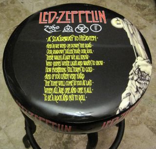LED Zeppelin Rock Music Band Stairway Heaven Concert Lyrics Party Seat Bar Stool