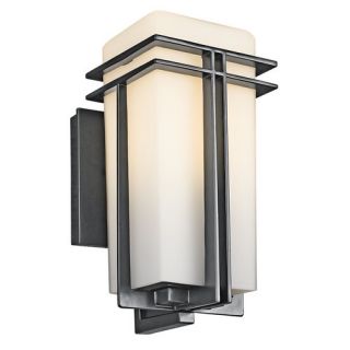 Kichler 49200 Black Painted Modern Single Light Small Outdoor Wall Sconce From