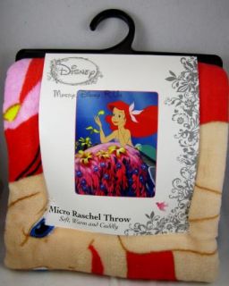 Disney The Little Mermaid Ariel Plush Throw Fleece Blanket Soft and Cozy New