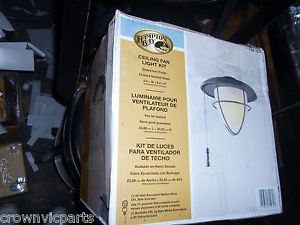 Hampton Bay Palm Beach 1 Light Gilded Iron Ceiling Fan Light Kit