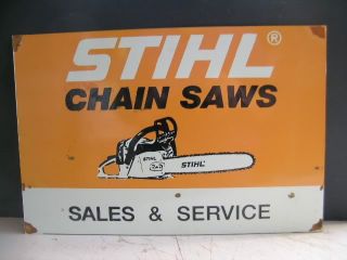 Stihl Chainsaws Rustic Tin Sign Logging Retro