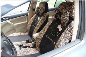 18pc Hello Kitty Design Car Seat Cover Compatible with Seat Airbags
