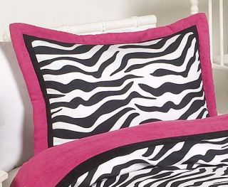 Window Valance Curtain for Hot Pink Funky Zebra Print Bedding Sweet JoJo Designs