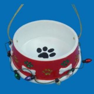 New Dog Bowl Dog Dish Christmas Ornament Cute