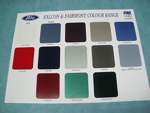 Ford Falcon Fairmont Colour Chart