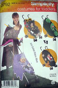 Simplicity Baby Toddler Princess Pirate Bee Pea Stroller Costume Pattern 2792 UC