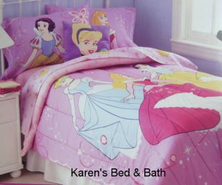Disney Princess Cinderella Girls Twin Dance Comforter Wall Decor Brand New