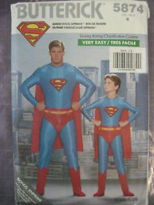 Superman Super Hero Costume Pattern Butterick 5874