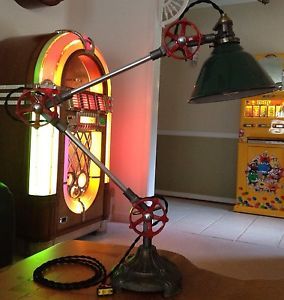 Vintage Machine Age Industrial Steampunk Desk Lamp