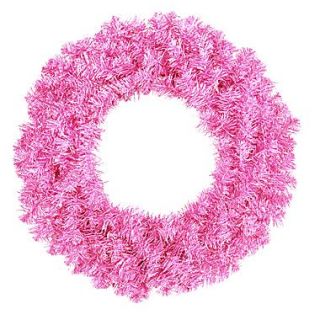 Allstate Unlit Sparkling Hot Pink Artificial Christmas Wreath