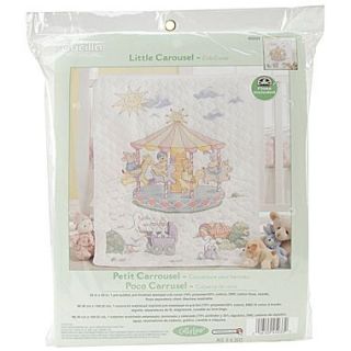 Little Carousel Crib Cover Stamped Cross Stitch Kit, 34x43
