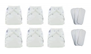 FuzziBunz Fuzzi Bunz 6 Cloth Diapers Perfect Fit Youth Size XL XLarge Lot New