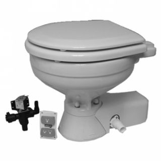 Jabsco 17" Quiet Flush Electric Toilet Freshwater Jabsco 37045 1092