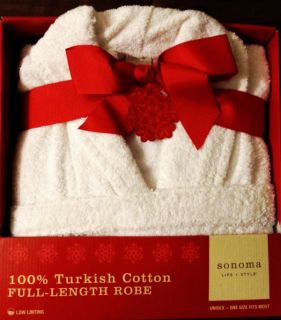 100 Turkish Cotton Terry Robe New One Sz Valentine Day Ribbon Boxed Gift