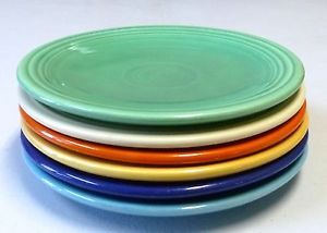 Lot of 6 Vintage Fiesta Ware 6" Bread Butter Plates in First 6 Original Colors