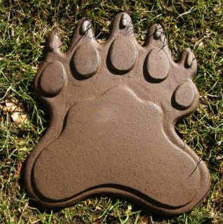 Bear Claw Stepping Stones Set of 6 Cast Iron Antique Rust Finish