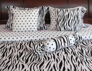 8 Pcs Zebra Print Bed in A Bag Set Size Bedding Set Twin KT245