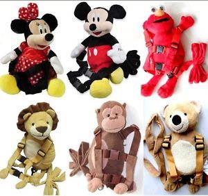 Mickey Minnie Winnie Baby Toddler Kids Keeper Safety Harness Backpack Strap Bag