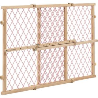 Evenflo Baby Kid Infant Pet Expandable Position and Lock Wood Safety Gate Pink
