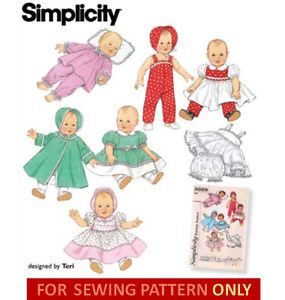 Sewing Pattern Make Vintage Style Doll Clothes Fit Bitty Baby Betsy Wetsy Kissy