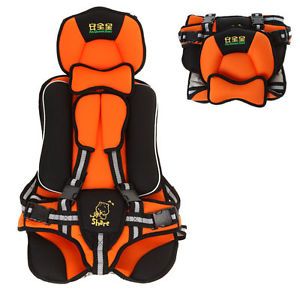 Baby Toddler Kids Infant Car Safety Booster Seat Cover Harness Cushion Orange