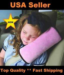 Baby Toddler Car Seat Belt Cushion Pillow Safety Shoulder Pad Cover USA Pink
