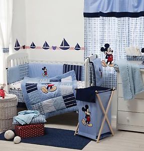 4 Piece Disney Mickey Mouse Baby Crib Bedding Cot Set