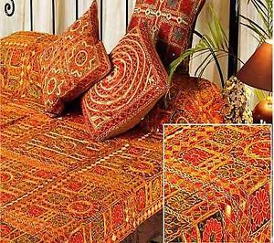 Exclusive Ethnic Tribal Hand Embroidery Mirror Work Bedspreads 225cm x 275cm