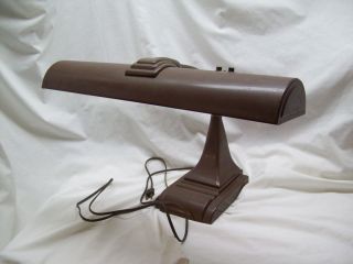 Vintage Brown Metal Gooseneck Desk Lamp