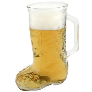 Anchor Hocking Glass Beer Boot Mug 12 5 oz Novelty Drinkware Western Design