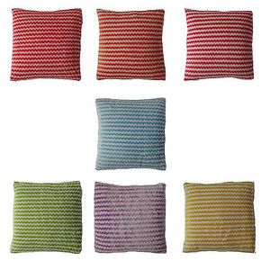 New Multi Color Stripe Faux Fur Decorative Throw Pillow Cover Cushion Case 18"