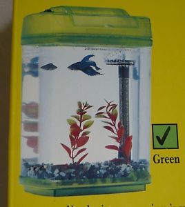 Aquatic Gardens Mini Aquarium 1 Gallon Betta Fish Tank Kit Lighted Hood