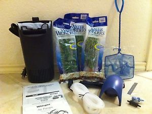 New Tetra 10 30 Gallon Aquarium Kit Whisper Filter Air Pump Decor Etc