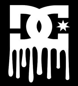 Cool "Paint Dripping" DC Shoes Accessories Decal