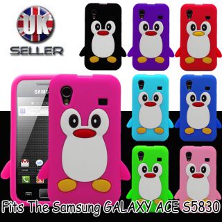 New Cute Penguin Soft Silicone Phone Case Cover for Samsung Galaxy Ace S5830