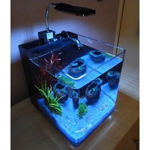 Acrylic Nano Cube Aquarium Tropical Fish Tank 18 LED'S