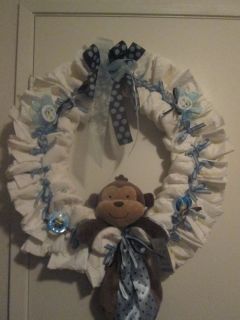 Diaper Wreath Baby Shower Gift Baby Boy