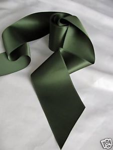 Fern Green 2 3 4" Wide Double Faced Satin Ribbon Wedding Gown Sash 12 ft Long