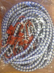 Heavy Duty Bungee Cords Straps 24pc Set 72" 6ft Long Thick Tarp Tie Downs Bungi