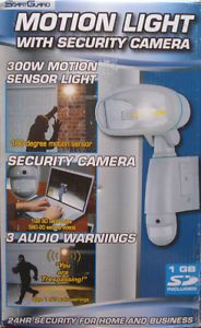 Smart Guard Motion Light Security Camera w 1GB SD Card